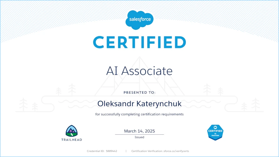 Salesforce AI Associate Certification