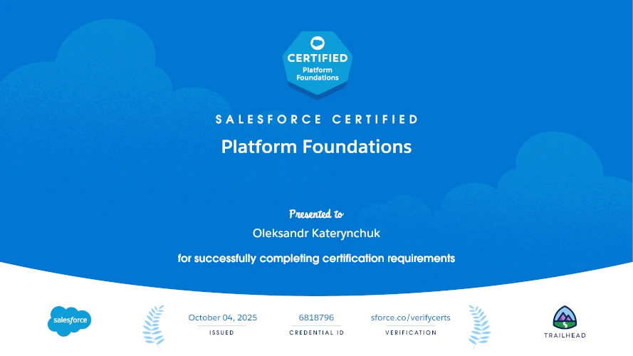 Salesforce Platform Foundations Certification